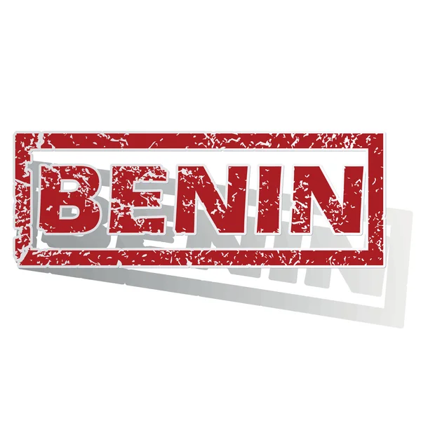 Benin outlined stamp — Stock Vector