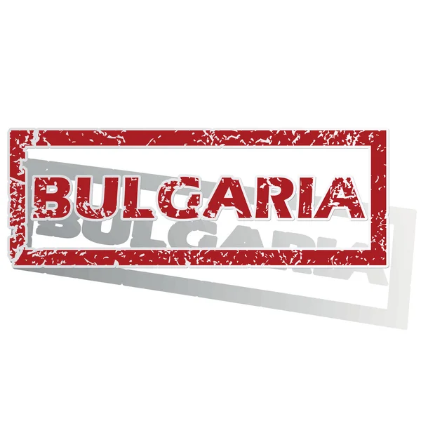 ブルガリアの輪郭を描かれたスタンプ — ストックベクタ