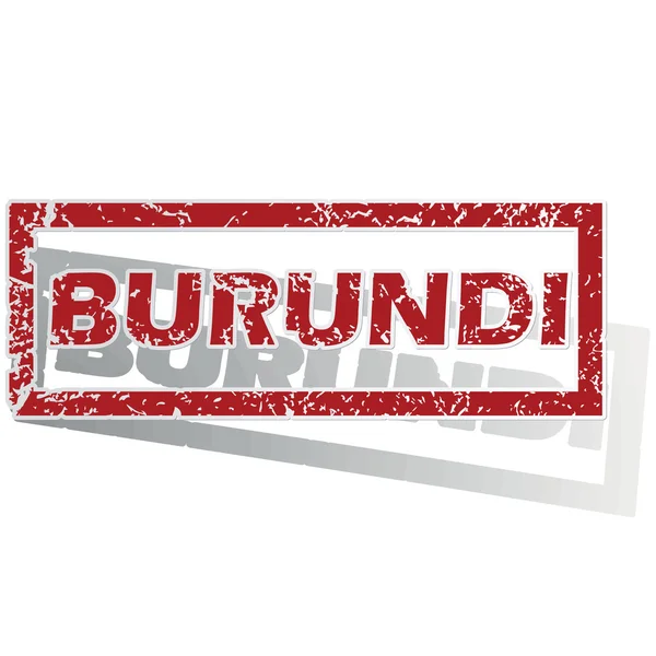 Burundi beskrivs stämpel — Stock vektor