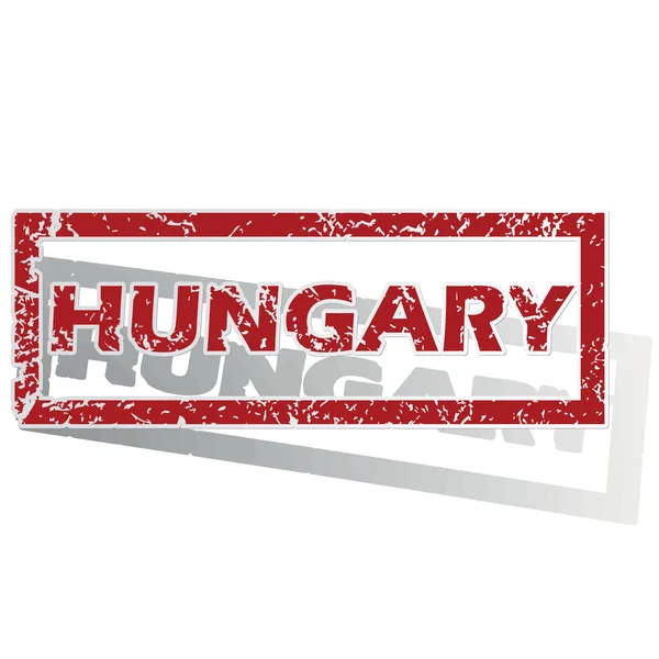 Hongrie timbre contour — Image vectorielle