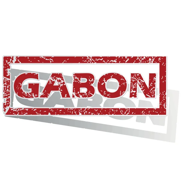 Gabon outlined stamp — Stock Vector