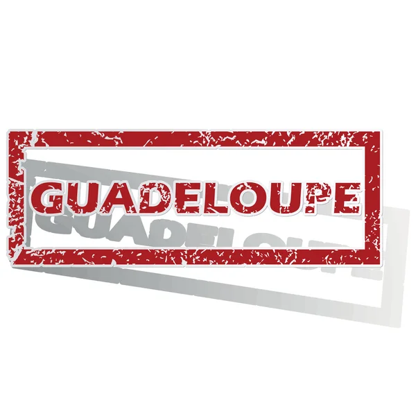 Guadeloupe overzicht stempel — Stockvector