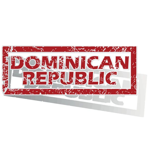 República Dominicana delineó sello — Vector de stock