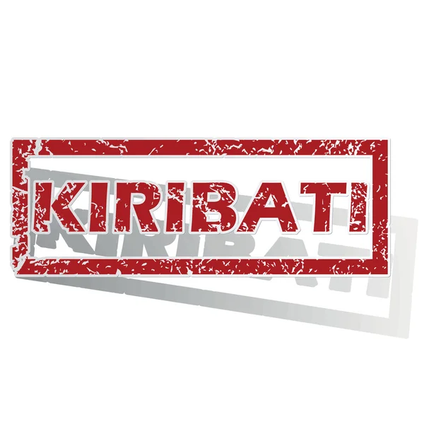 Kiribati delineó el sello — Vector de stock