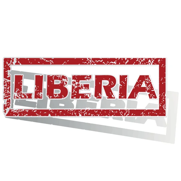 Liberia timbro delineato — Vettoriale Stock