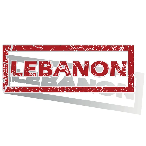 Lebanon outlined stamp — Stock Vector