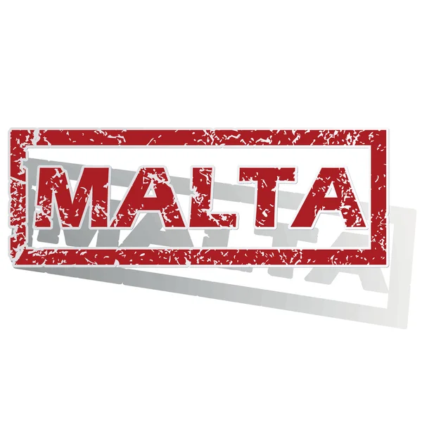 Malta delineó el sello — Archivo Imágenes Vectoriales