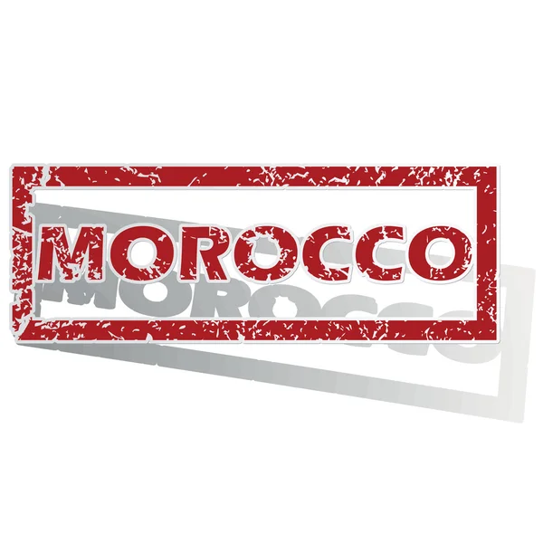 Marocco bollo delineato — Vettoriale Stock