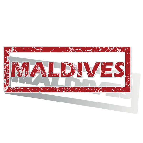Maldiven overzicht stempel — Stockvector