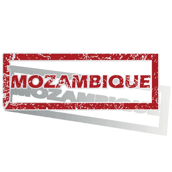 Mozambique outlined stamp — Stock Vector