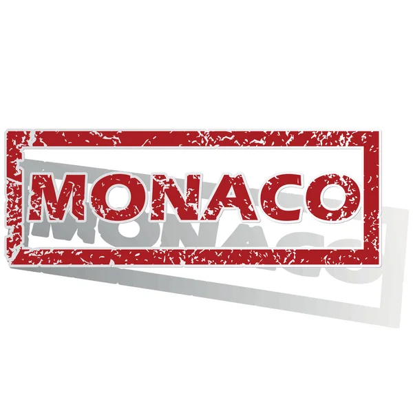 モナコの輪郭を描かれたスタンプ — ストックベクタ