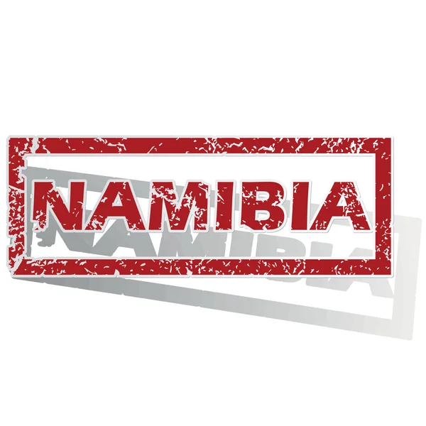 ナミビアの輪郭を描かれたスタンプ — ストックベクタ