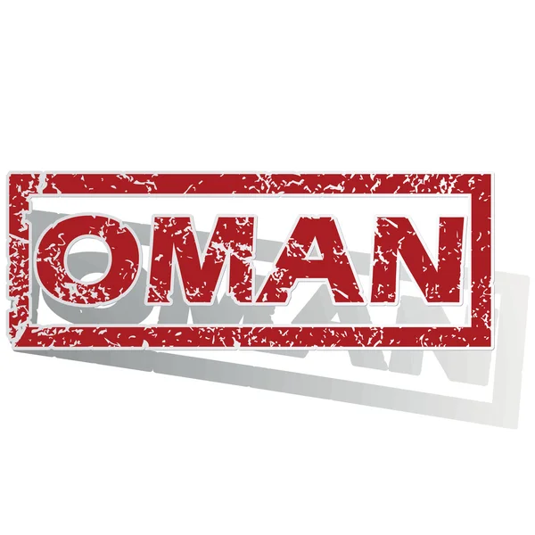 Oman outlined stamp — Stock Vector