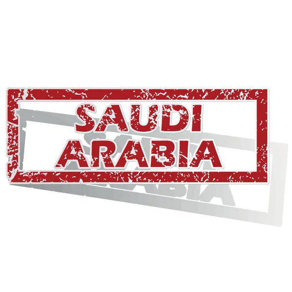 Arabia Saudita bollo delineato — Vettoriale Stock