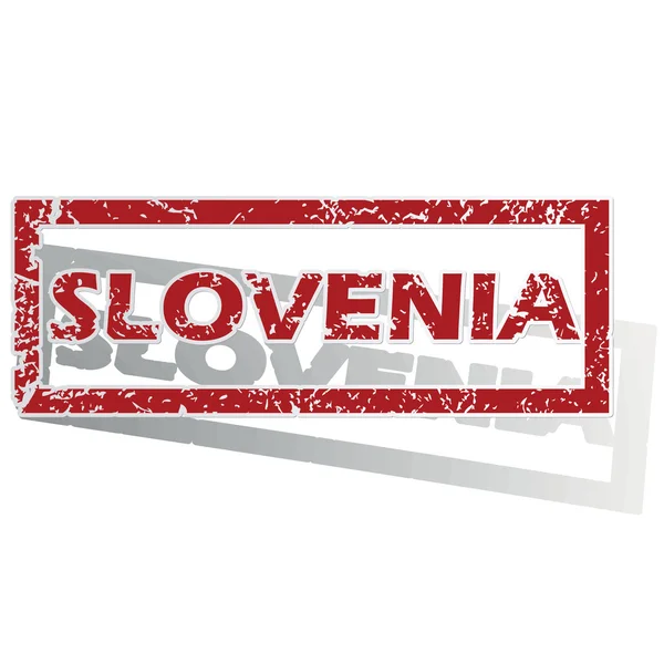 Slovenia bollo delineato — Vettoriale Stock