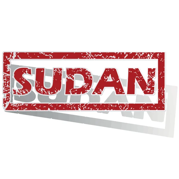 Sudan outlined stamp — Stock Vector