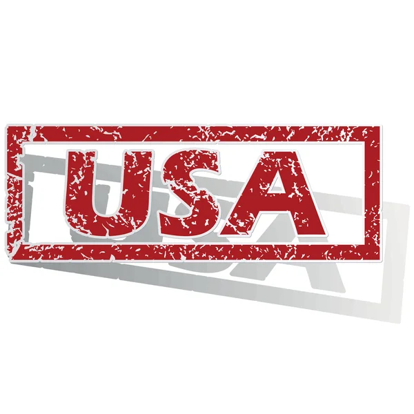 USA outlined stamp — Stock Vector