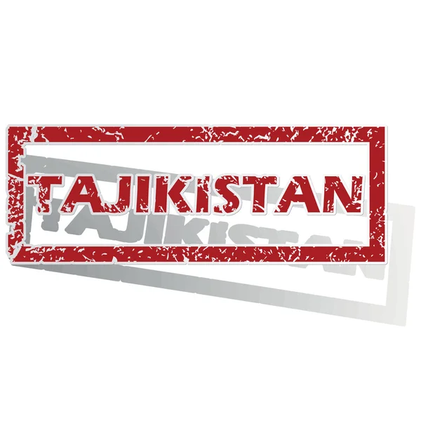 Tadzjikistan disponerade stämpel — Stock vektor