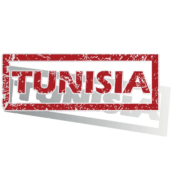 Tunisia timbro delineato — Vettoriale Stock