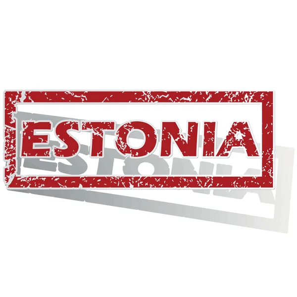 Estonia delineó el sello — Vector de stock