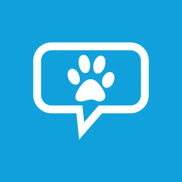 Paw message icon — Stock Vector