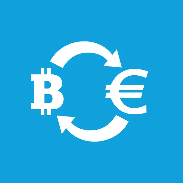 Bitcoin-euro icône d'échange — Image vectorielle