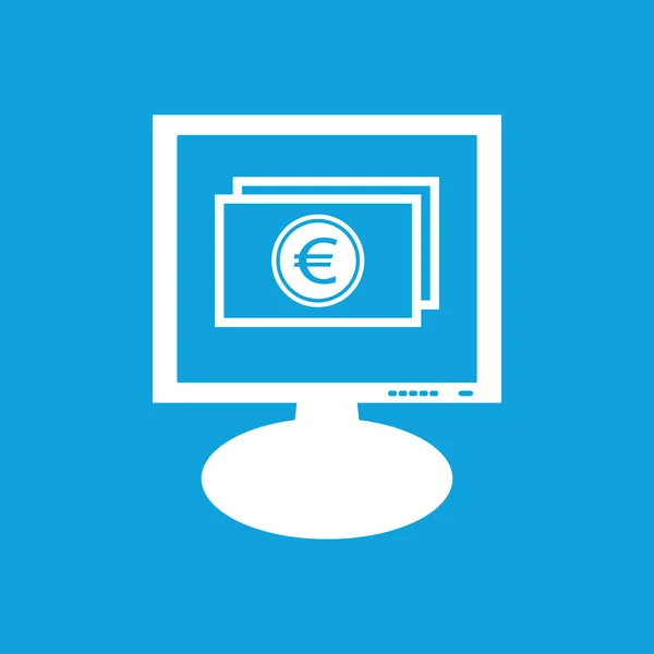 Ikonę monitora rachunku euro — Wektor stockowy
