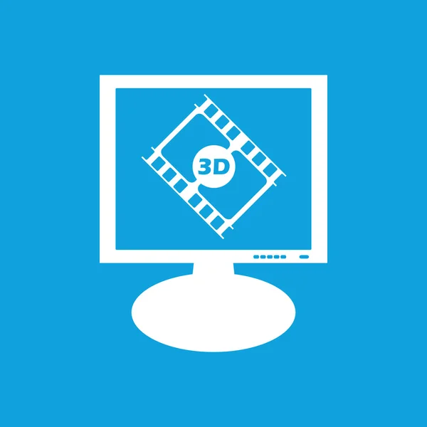 3D Film Monitor Symbol — Stockvektor