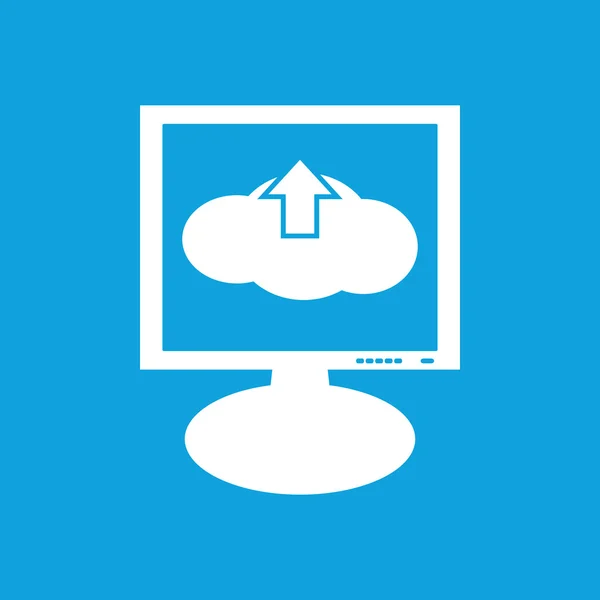 Het pictogram van de monitor van wolk uploaden — Stockvector