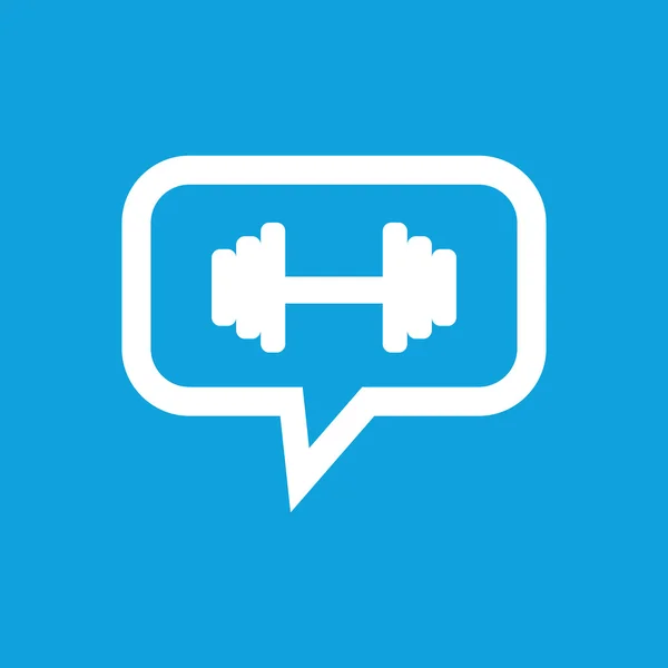 Barbell message icon — Stock Vector