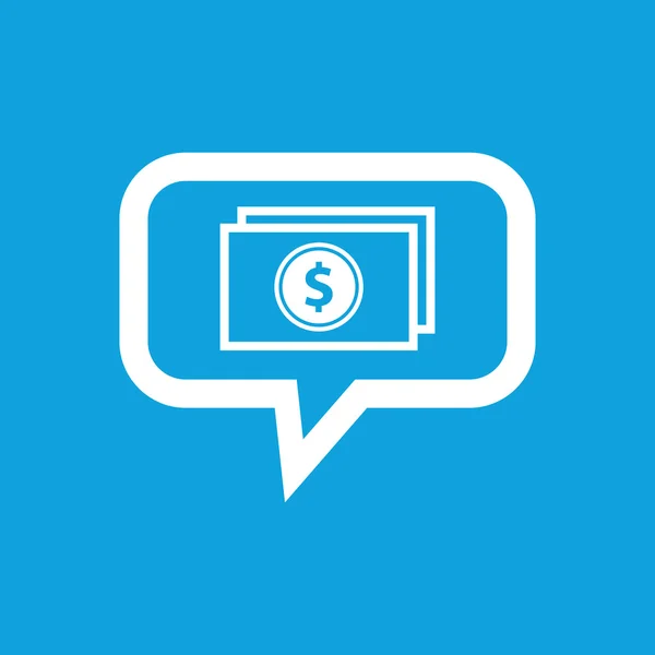 Dólar factura mensaje icono — Vector de stock
