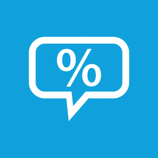 Percent message icon — Stock Vector