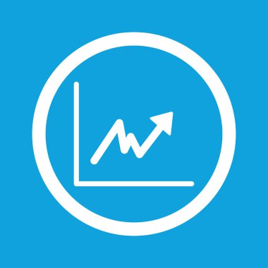 yükselen grafik işareti simgesi