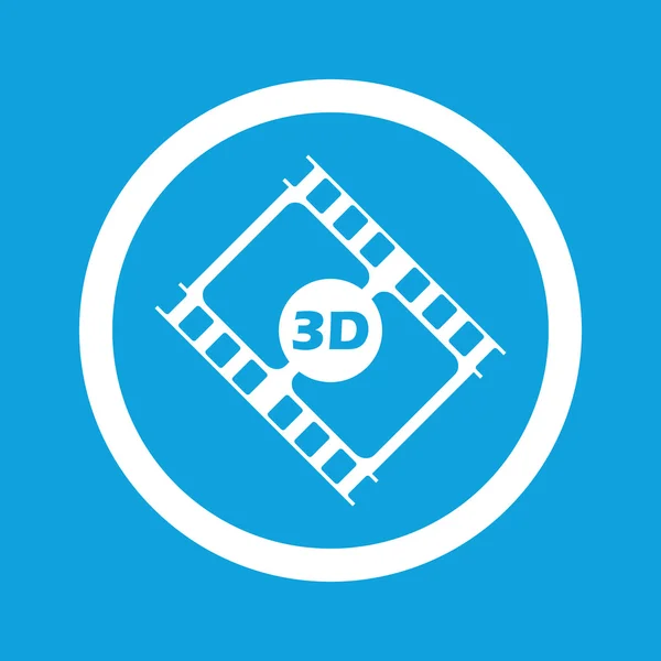 Icône de signe de film 3D — Image vectorielle