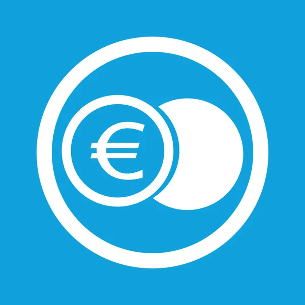 Euro moneda signo icono — Vector de stock