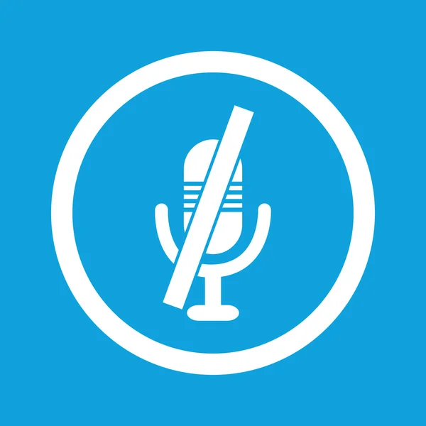 Icona del segno del microfono disattivato — Vettoriale Stock