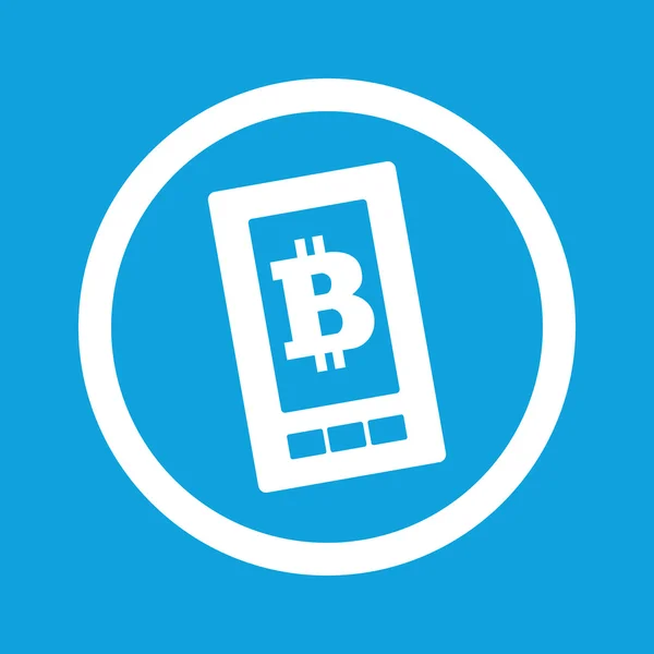 Bitcoin on screen sign icon — Stockový vektor