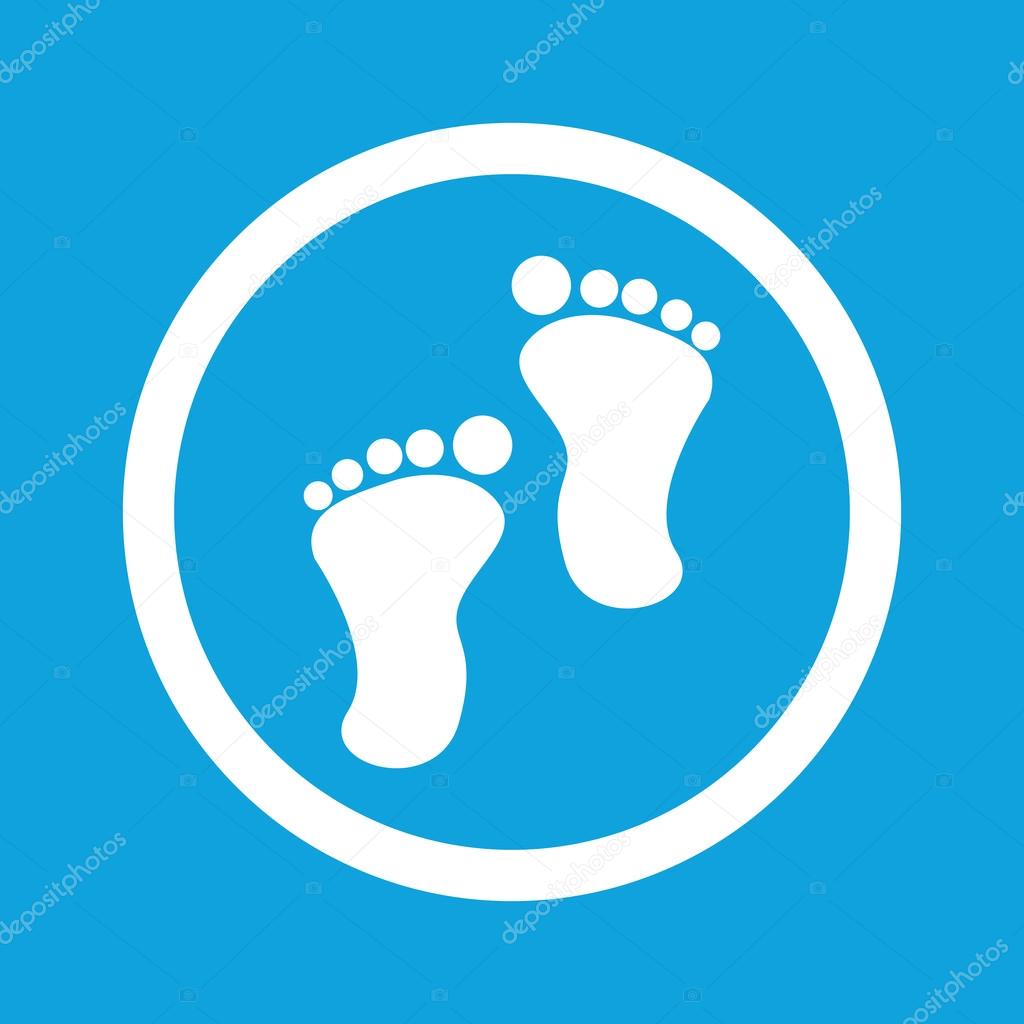 Footprint sign icon
