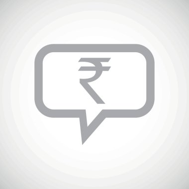 Rupee grey message icon