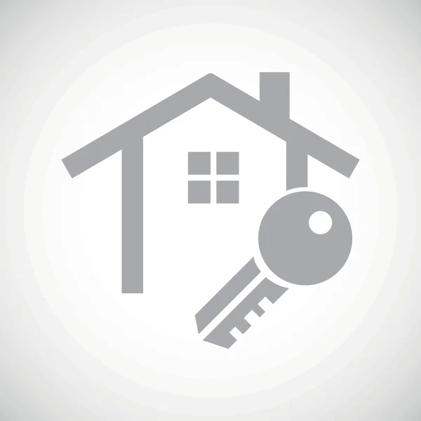Grey house key icon — ストックベクタ