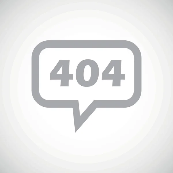 Error 404 grey message icon — Stockový vektor