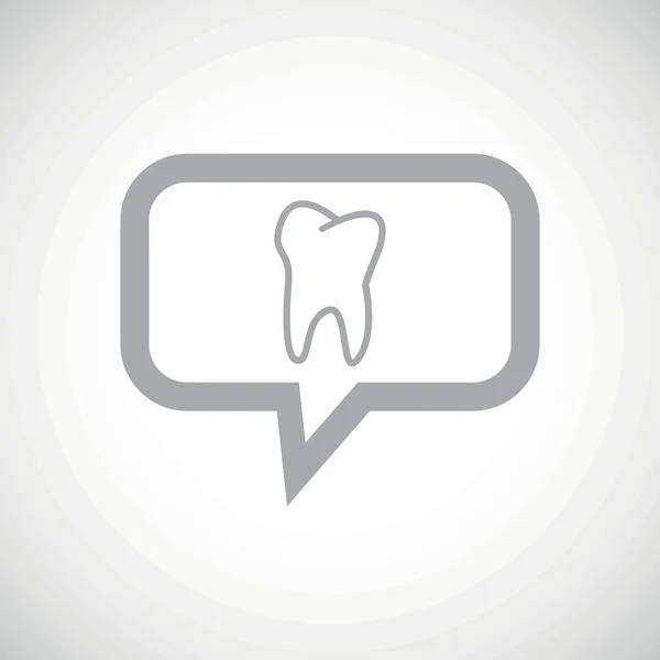 Tooth grey message icon — Stockvector