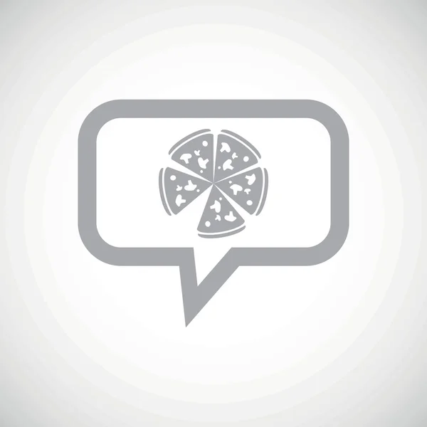 Icona messaggio pizza grigio — Vettoriale Stock