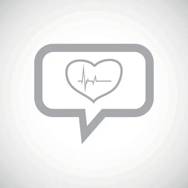 Cardiology grey message icon — Stock Vector