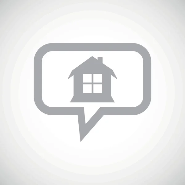 House grey message icon — Stockvector