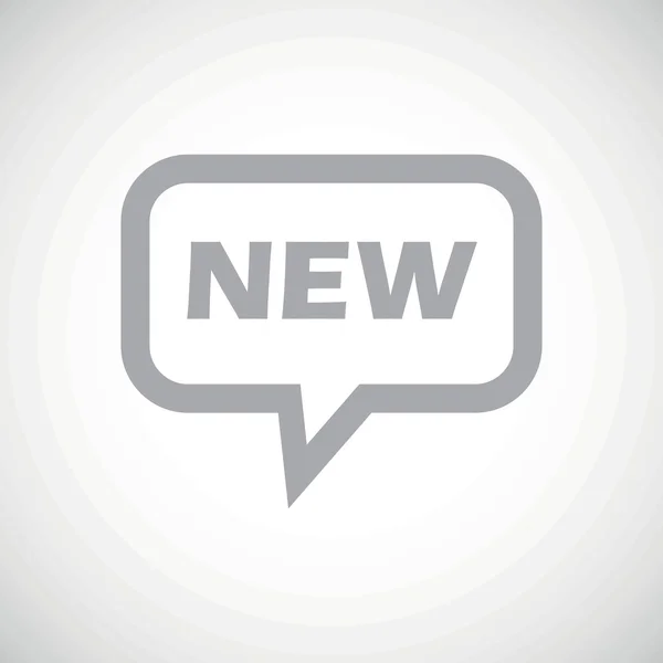 NEW grey message icon — Stok Vektör