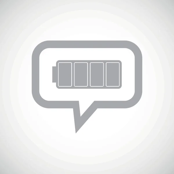 Full battery grey message icon — Wektor stockowy
