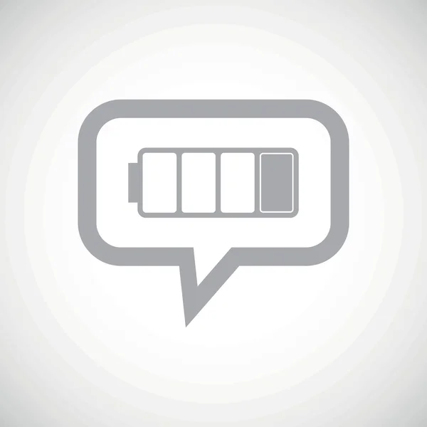 Low battery grey message icon — Wektor stockowy