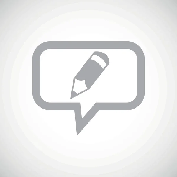 Pencil grey message icon — ストックベクタ