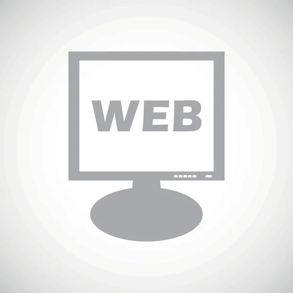 WEB grey monitor icon — Διανυσματικό Αρχείο